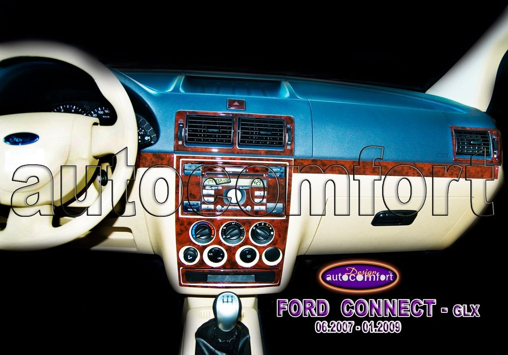 Ford Connect Glx Console/Mahogany Trim 2007-2009 15.pcs (523187507)-Carbon