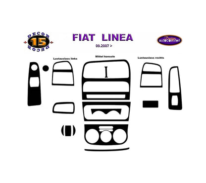 Fiat Linea Console Trim-Mahogany