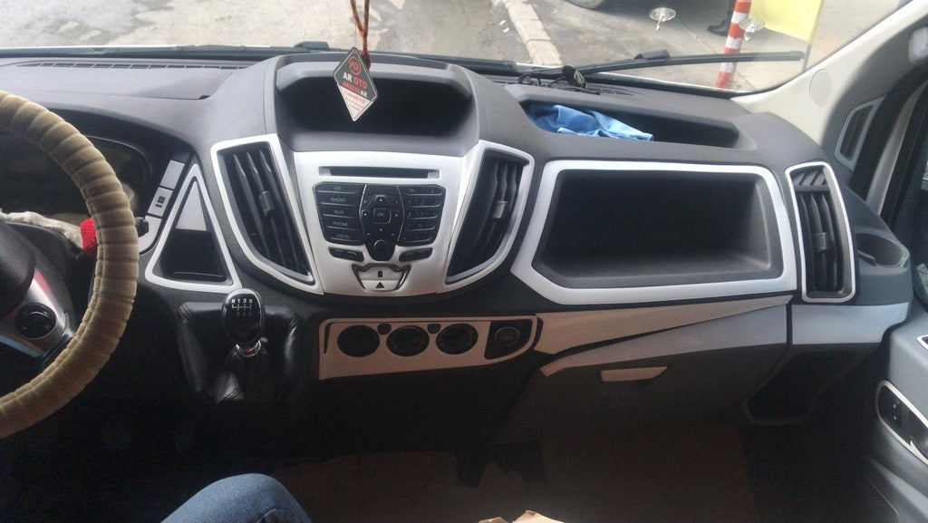 Ford Transit 2015-2018 Console Trim Full Set-Mahogany (Wood)
