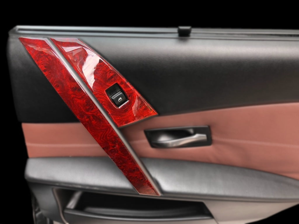 Bmw 5 E60-61 Dashboard Trim, Console, Mahogany Trim, Wood, Carbon-Piano Black