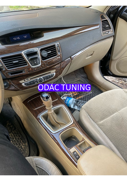 Renault Laguna 3 / Dark Oak Pattern Full Set , Dashboard Console Trim