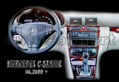 Mercedes C Class Console/Mahogany Trim 2000+ 16.pcs (521547338)-Carbon
