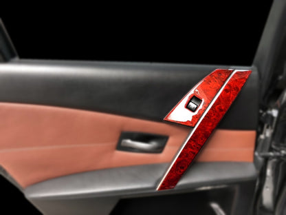 Bmw 5 E60-E61 Door Kolu Trim, Console, Mahogany Trim, Carbon-Piano Black