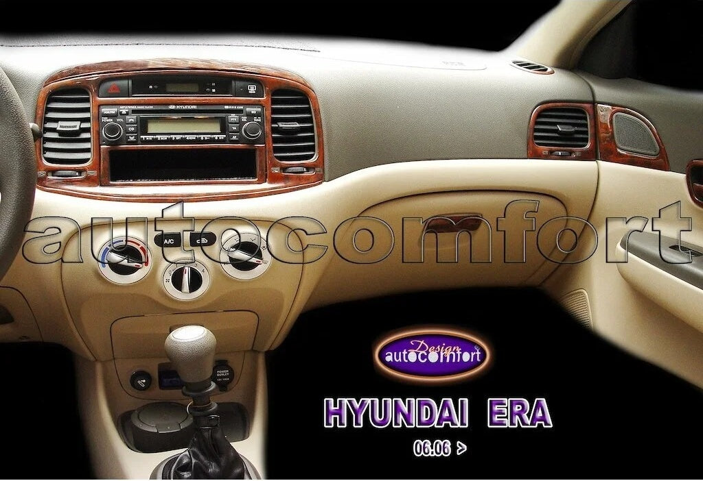Hyundai Accent Era Console/Mahogany Trim 2006+ 24.pcs (508601660)-Carbon