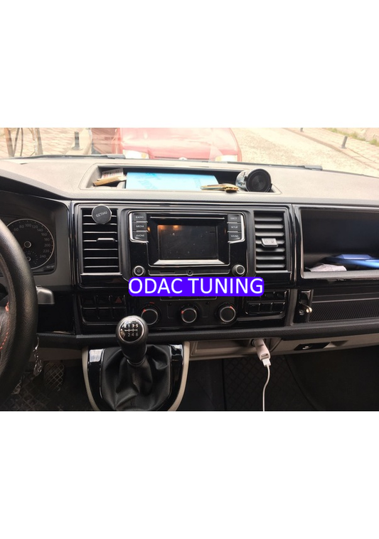 Volkswagen Transporter T7 Glossy Black Set Dashboard Console Trim