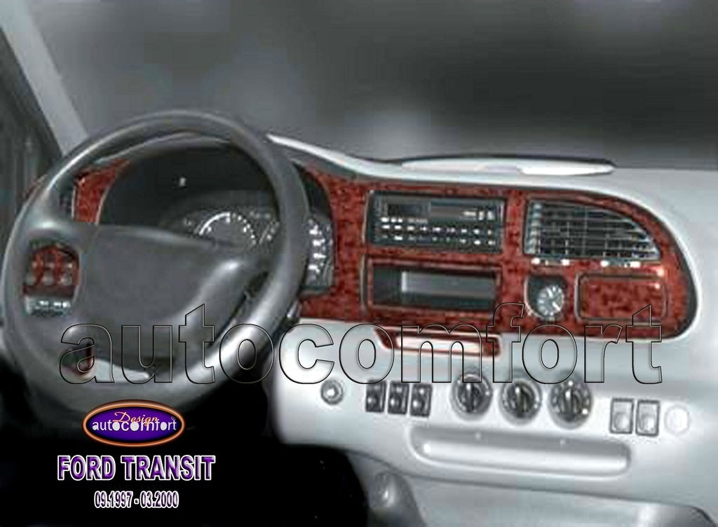 Ford Transit Console/Mahogany Trim 1994-1997 10.pcs (521796969)-Piano Black