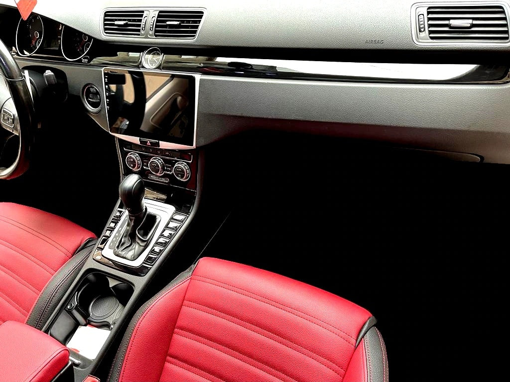 Vw Passat Cc Dashboard Trim, Console, Mahogany Trim, Wood, Carbon-Piano Black