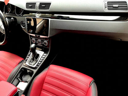 Vw Passat Cc Dashboard Trim, Console, Mahogany Trim, Wood, Carbon-Piano Black