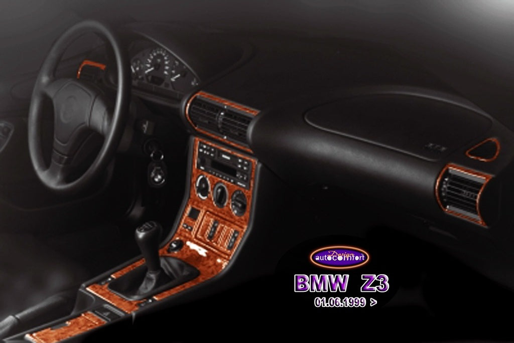 Bmw Z3 Console/Mahogany Trim 1996+ 23.pcs (521823965)-Carbon