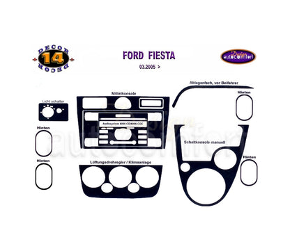 Ford Fusion Console/Mahogany Trim 2005+-Carbon