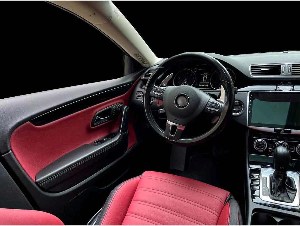 Vw Passat Cc Dashboard Trim, Console, Mahogany Trim, Wood, Carbon-Piano Black