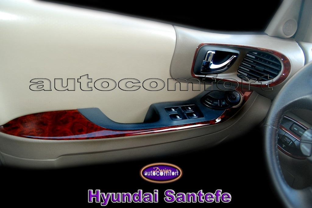 Hyundai Santa-Fe Console/Mahogany Trim 2002+ 15.pcs (522078778)-Silver