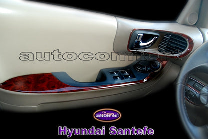 Hyundai Santa-Fe Console/Mahogany Trim 2002+ 15.pcs (522078778)-Silver