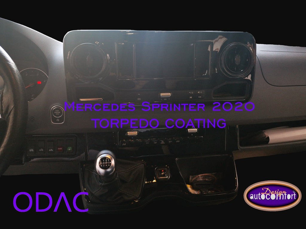 Mercedes Sprinter 2020 Yeni Body Dashboard Trim, Mahogany Trim-Piano Black