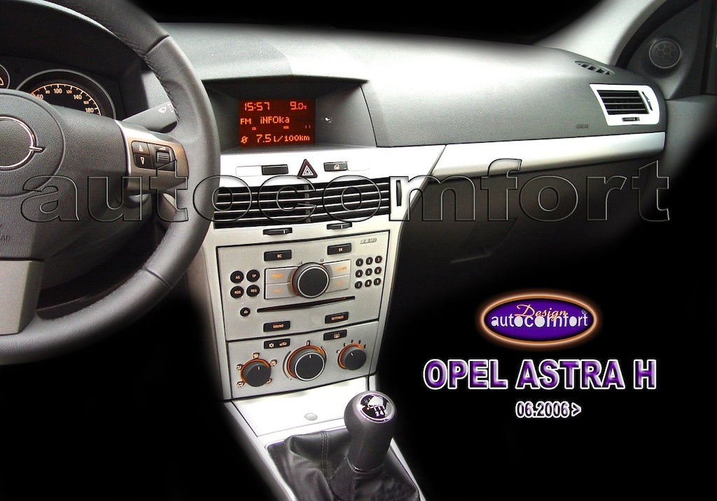 Opel Astra H Console/Mahogany Trim 2006+ Full Set-Piano Black