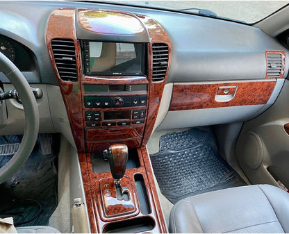 Kia Sorento 2004-2007 Console/Mahogany Trim Full Set-Piano Black