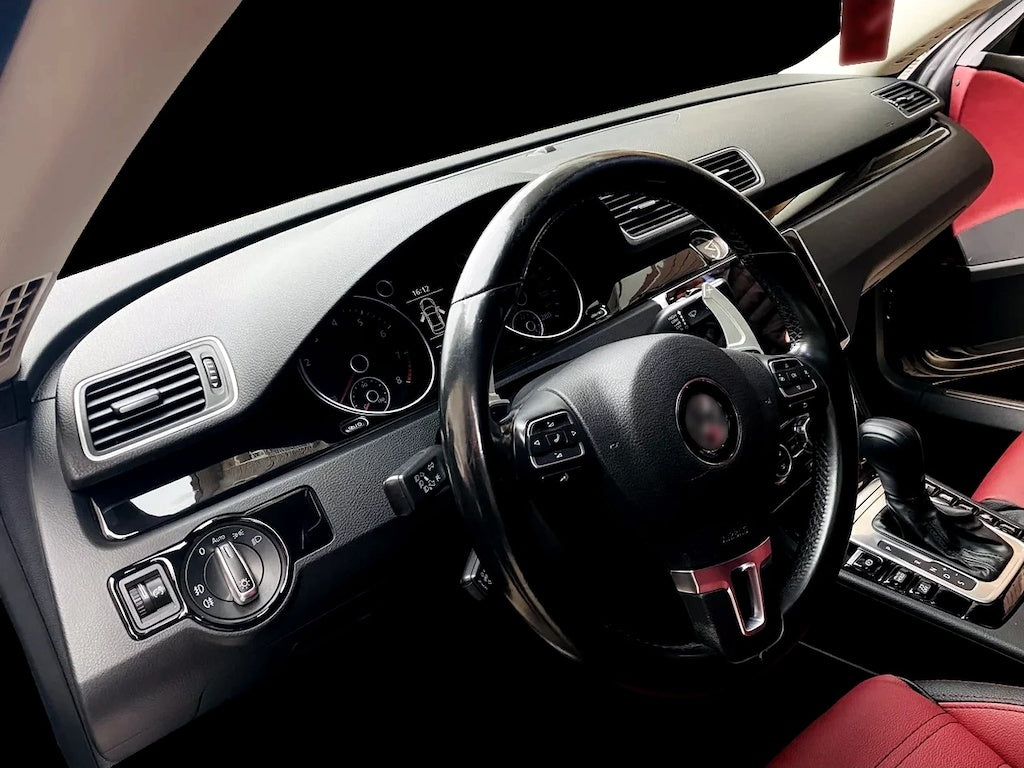 Vw Passat Cc Dashboard Trim, Console, Mahogany Trim, Wood, Carbon-Carbon