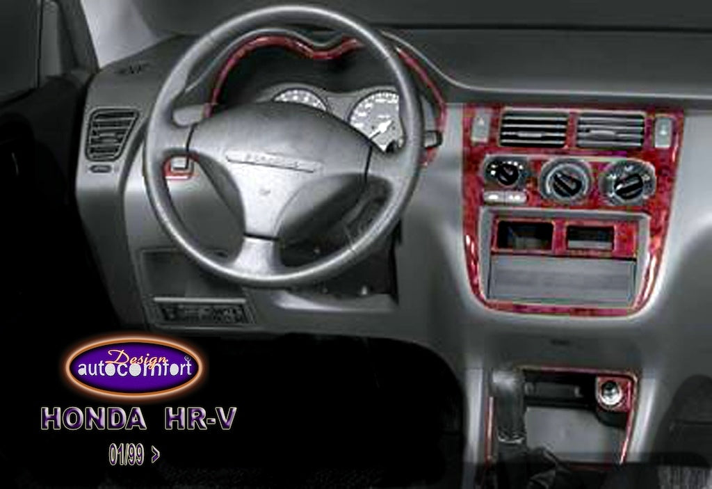 Honda Hr-V Console/Mahogany Trim 1999+ 13.pcs (522219447)-Piyah Black