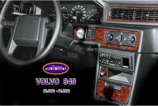 Volvo 940 Console/Mahogany Trim 1990-1998 12.pcs (521804296)-Silver