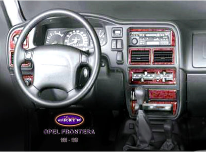 Opel Frontera Console/Mahogany Trim 1995-1998 13.pcs (522111020)-Silver