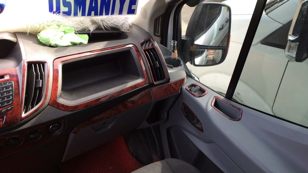 Ford Transit 2015-2018 Console Trim Full Set-Silver (Grey)