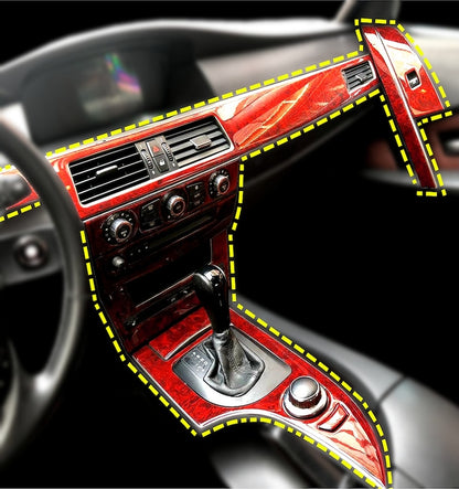 Bmw 5 E60-61 Dashboard Trim, Console, Mahogany Trim, Wood, Carbon-Piano Black