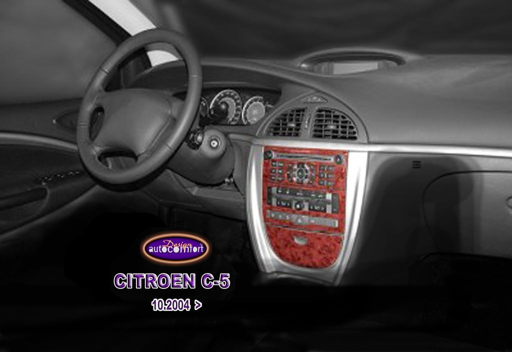 Citroen C5 Console/Mahogany Trim 2004+ 9.pcs (522109318)-Piano Black