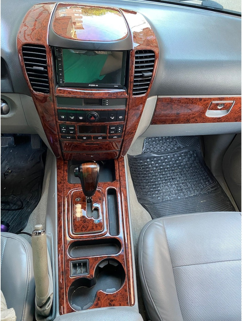 Kia Sorento 2004-2007 Console/Mahogany Trim Full Set-Piano Black