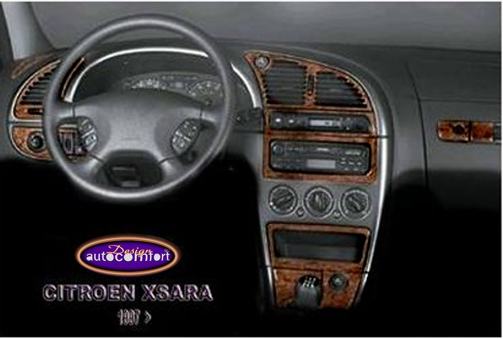 Citroen Xsara Console/Mahogany Trim 1997+ 17.pcs (522112840)-Carbon