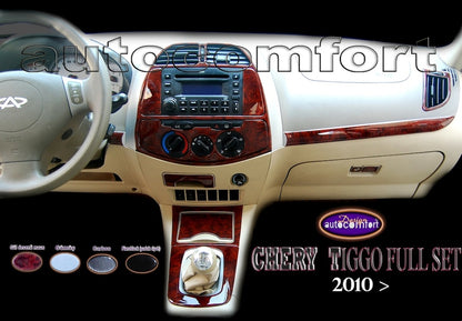 Chery Tiggo Console/Mahogany Trim 2007+ 24.pcs Full Set (522514081)-Piano Black