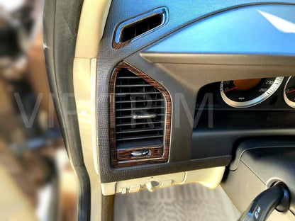 For XC60 Trim Console Dashboard Decor Frame Set Cockpit Decor Dashboard Kit Wood Carbon Silver Black Trim Cover Coating Set