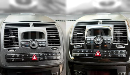 For Mercedes Vito, Viano W639 Trim Cover Coating Set Console Dashboard Decor Frame Set Cockpit Decor Dashboard Kit Wood Carbon Silver Black