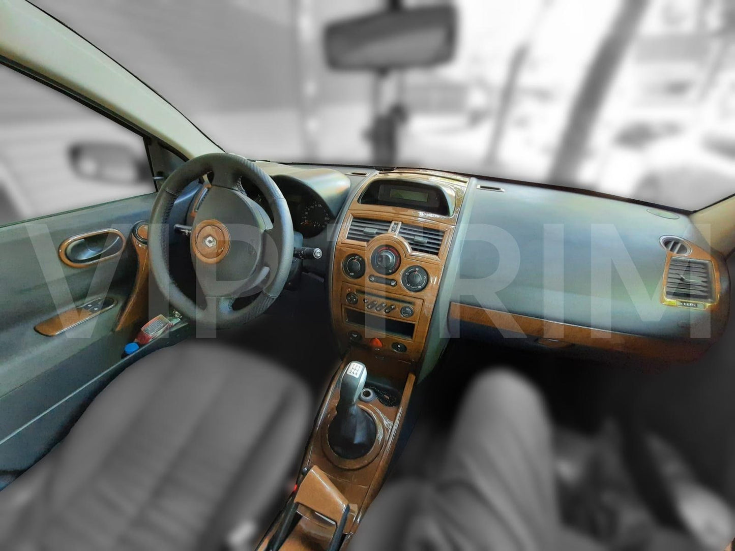 For Megane 2 Trim Console Dashboard Decor Frame Set Cockpit Decor Dashboard Kit Wood Carbon Silver Black Trim Cover Coating Set Plus 50pcs