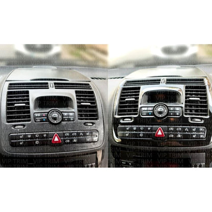 For Mercedes Vito, Viano W639 Center Console Dashboard Kit Decor Frame Set Trim Cover Cockpit Decor Wood Carbon Silver Black Coating