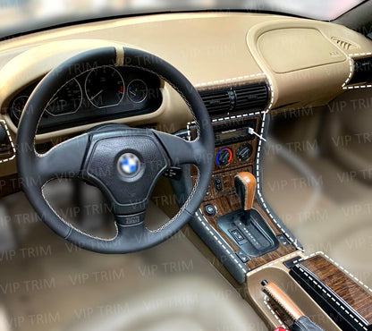 For BMW Z3 E36 Trim Console Dashboard Decor Frame Set Cockpit Decor Dashboard Kit Wood Carbon Silver Black Trim Cover Coating Set