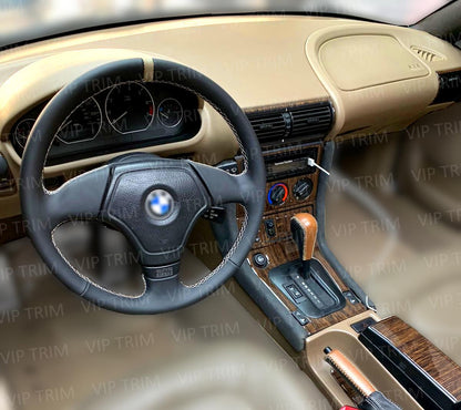 For BMW Z3 E36 Trim Console Dashboard Decor Frame Set Cockpit Decor Dashboard Kit Wood Carbon Silver Black Trim Cover Coating Set