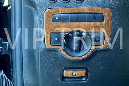 For Mercedes Vito V Class W447 2014+ Trim Console Dashboard Decor Frame Set Cockpit Decor Dashboard Kit Wood Carbon Black Cover Coating